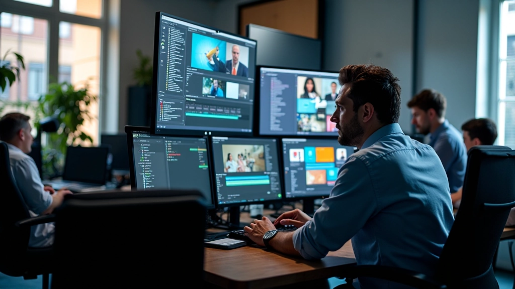 Suite de edição de vídeo profissional em redação moderna